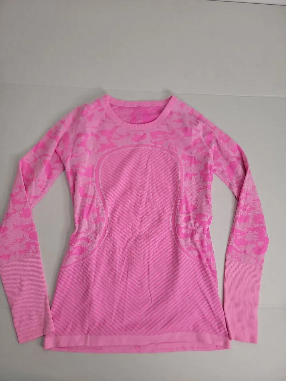 Lululemon Pullover Womens 12 Swiftly Tech Long Sleeves Thumbholes Pink